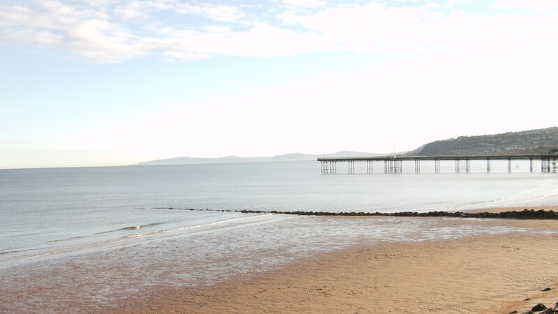 Beach with Pier — Blue, Calm