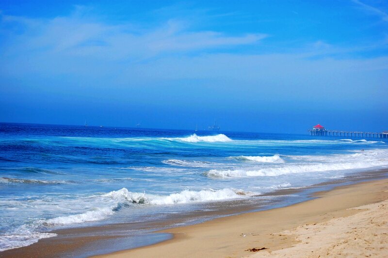 Beach with Pier — Blue, Serene