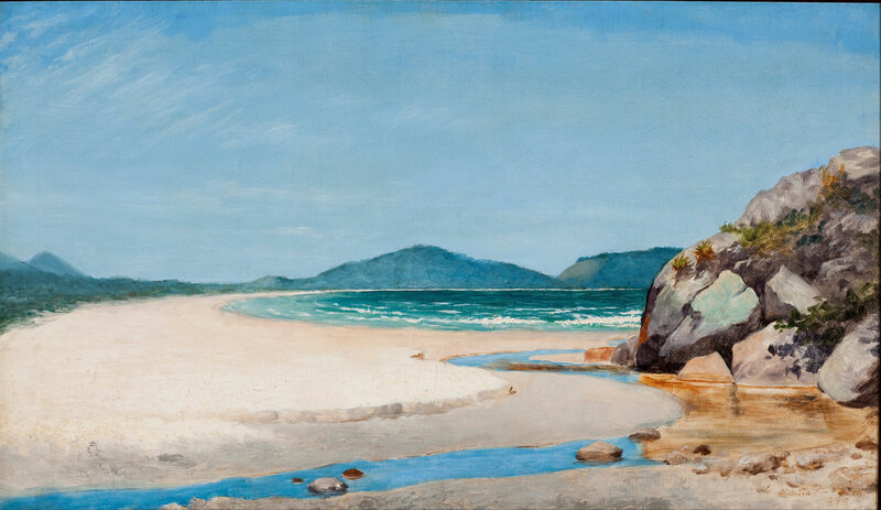Beach with River and Rocks