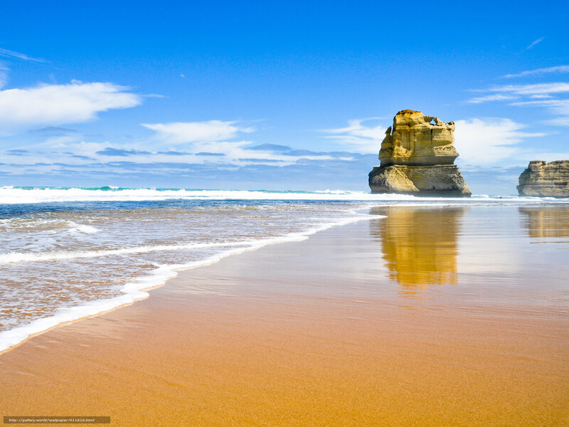 beach with rock formations