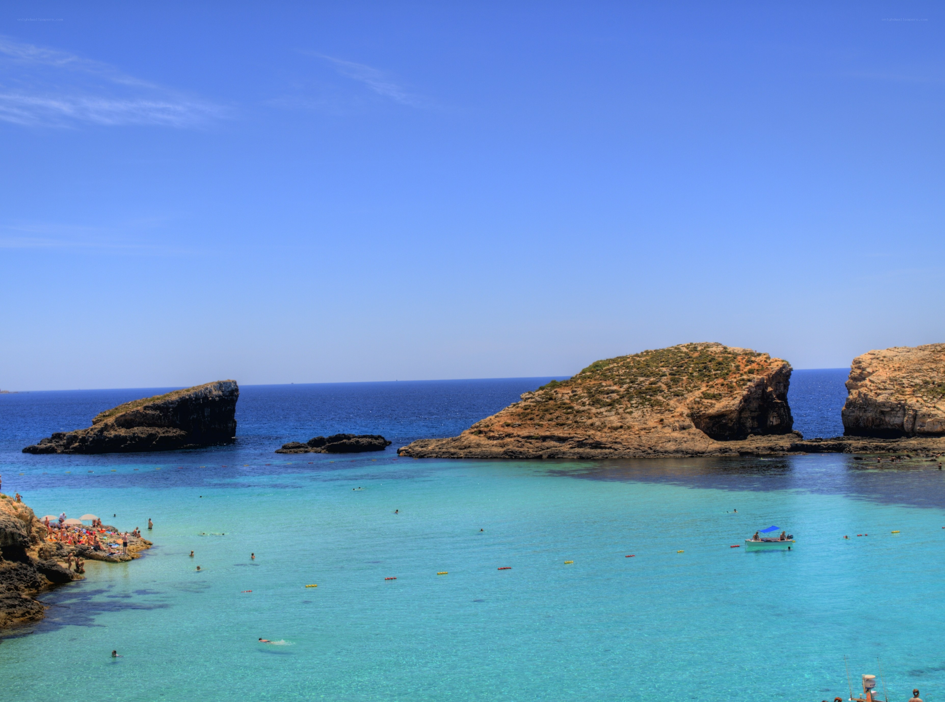beach with rocky islands