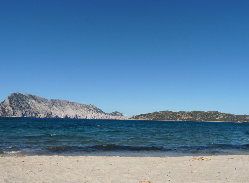 Beach with Rocky Islands — Blue