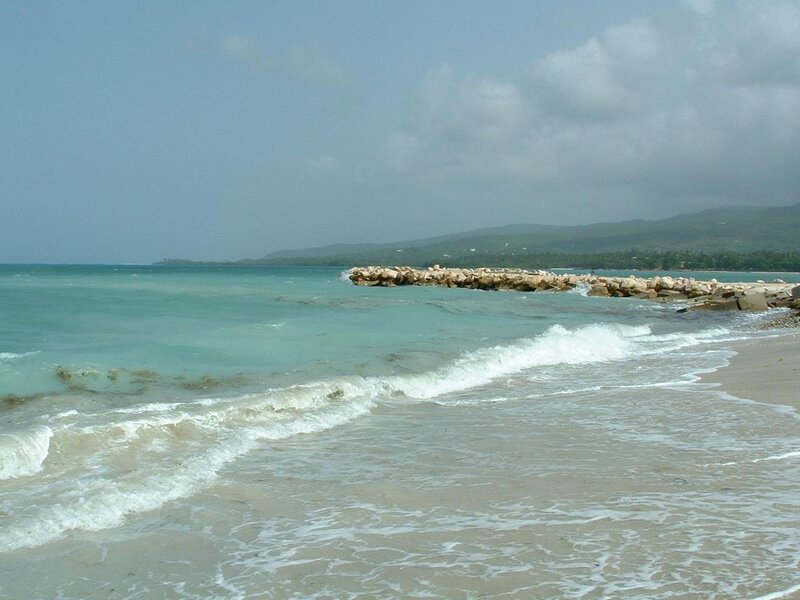 Beach with Rocky Jetty