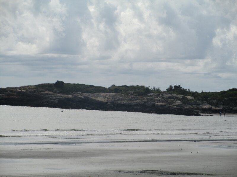 Beach with Rocky Shore — Gray, Overcast, Afternoon