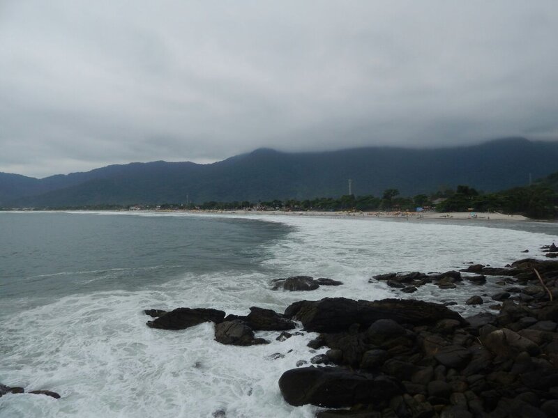 Beach with Rocky Shore — Gray, Overcast