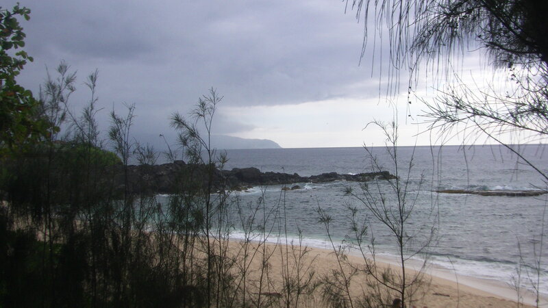Beach with Rocky Shore — Gray