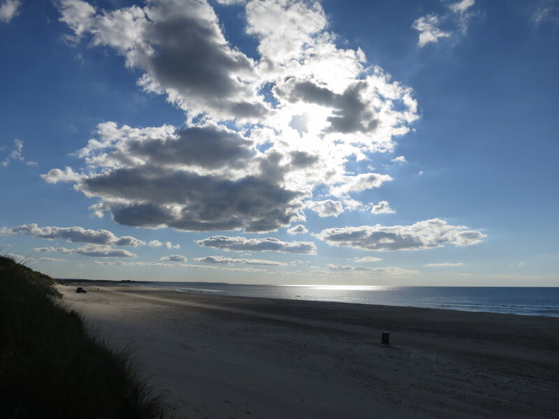 Beach with Sand Dunes — Blue