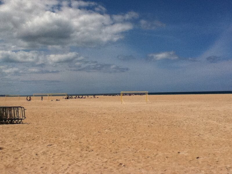 Beach with Soccer Goals