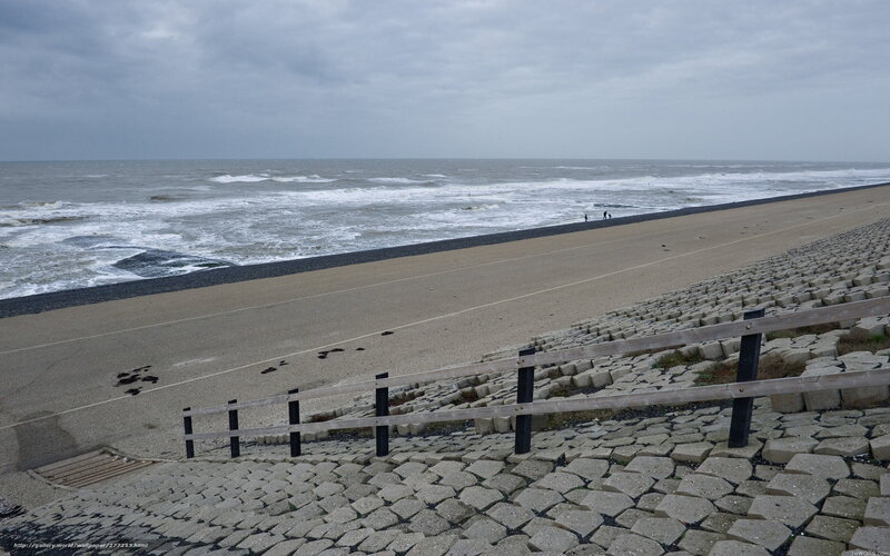 Beach with stone steps