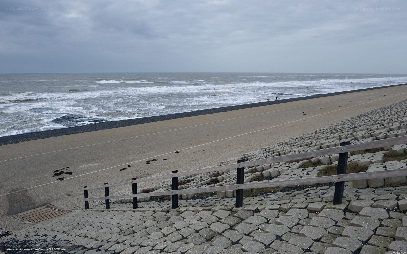 Beach with stone steps