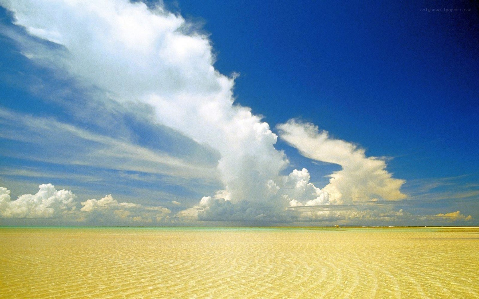 Beach with storm clouds