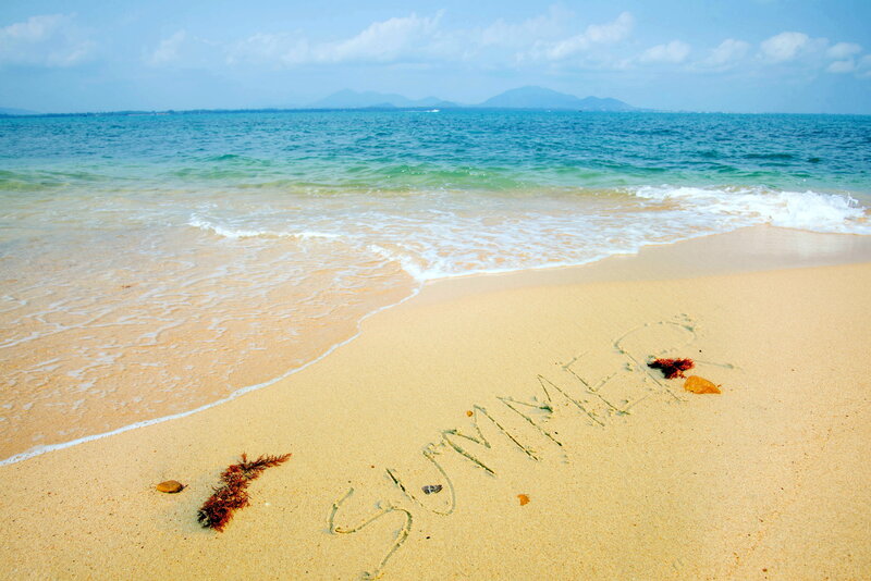 Beach with Summer Text