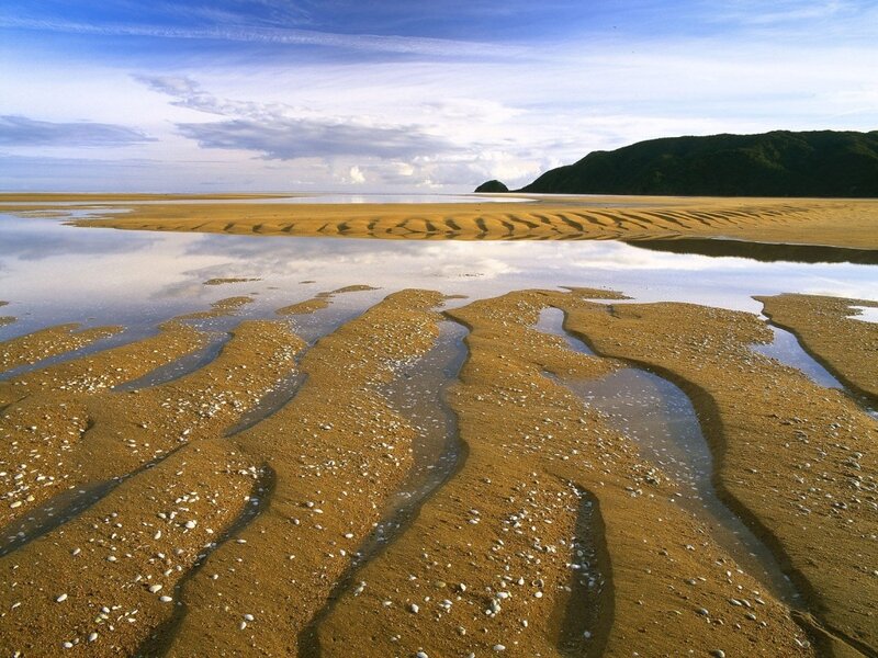 beach with tidal patterns