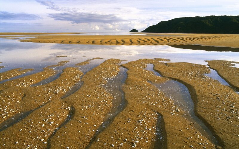 beach with tidal patterns