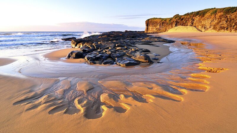 Beach with Tide Pools — Brown