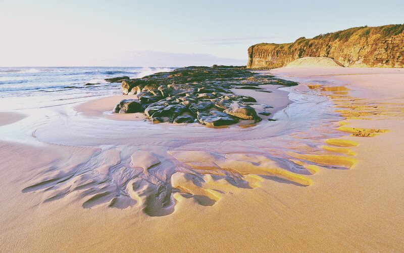 Beach with Tide Pools — Yellow