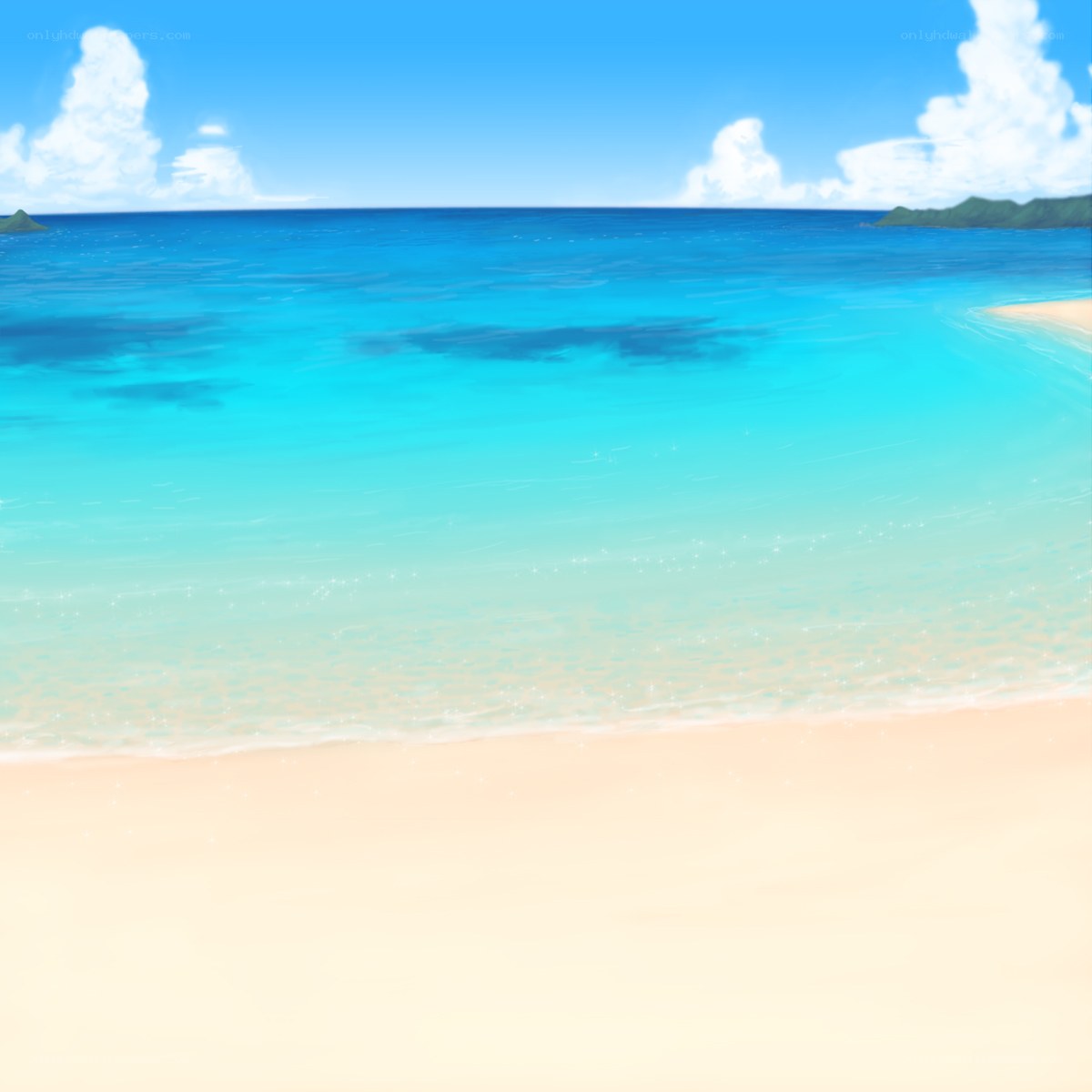 beach with turquoise water