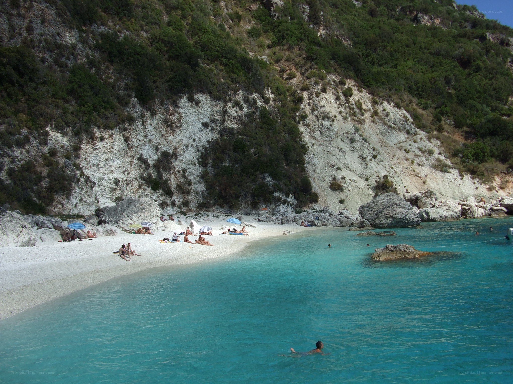 beach with turquoise water