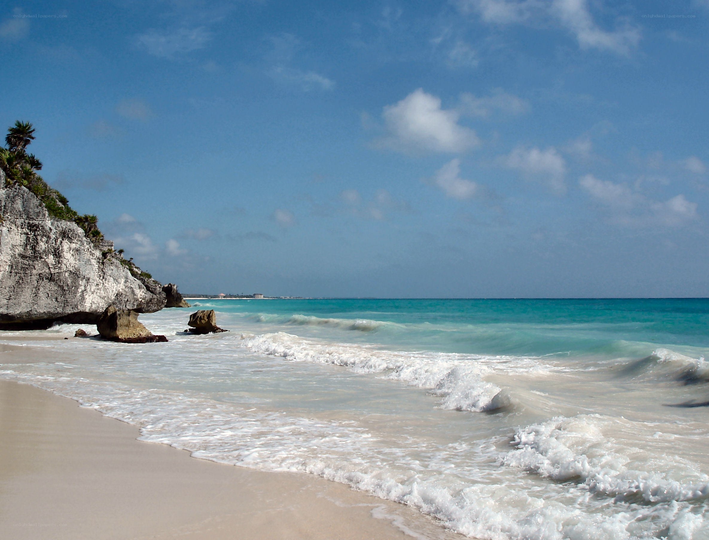 beach with turquoise water