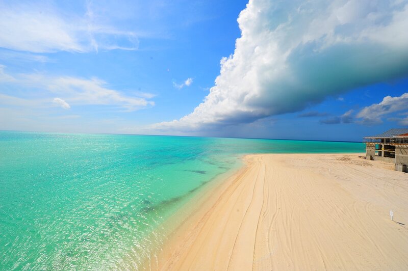 Beach with Turquoise Water — Blue, Dramatic, Afternoon