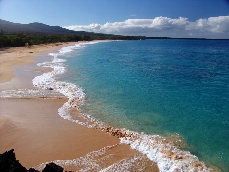 Beach with Turquoise Water — Blue, Serene, Afternoon, Photograph, Sand, Ocean