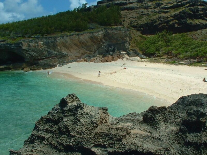 Beach with Turquoise Water — Blue, Serene, Afternoon, Photograph, Sand, Rocks