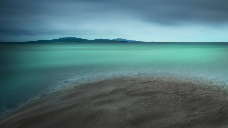 Beach with Turquoise Water — Blue, Serene, Morning