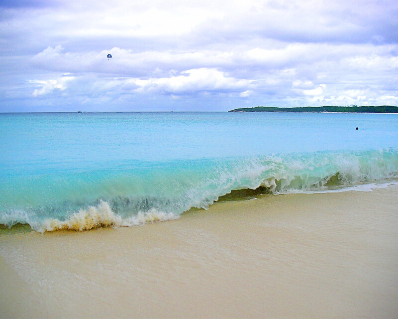 beach with turquoise waves