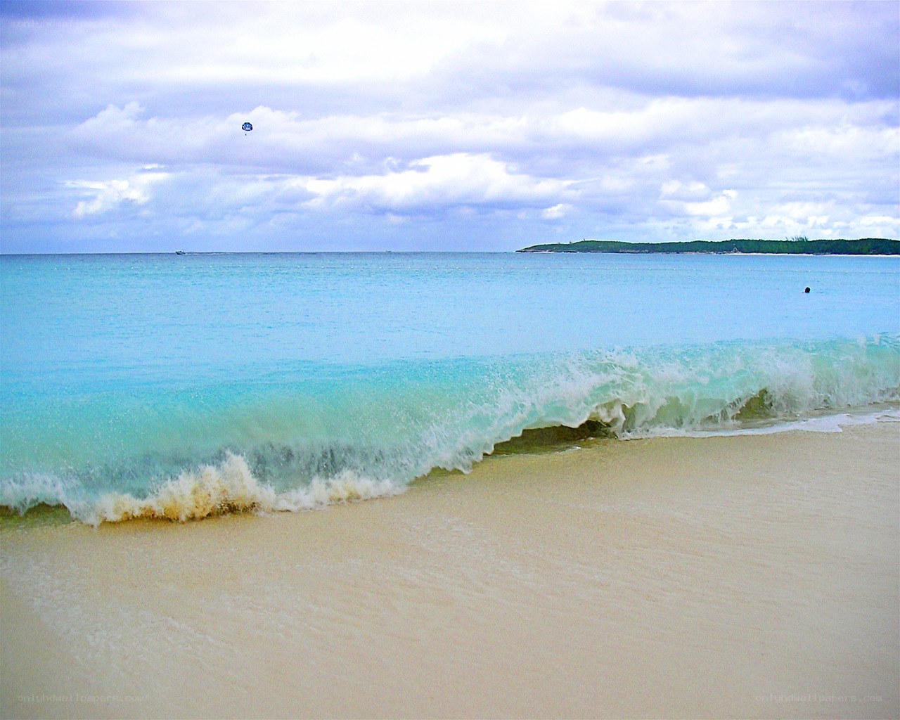 beach with turquoise waves