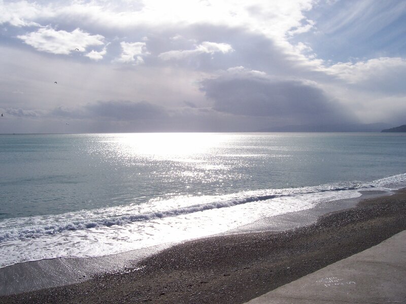 Beach with Waves — Blue, Calm