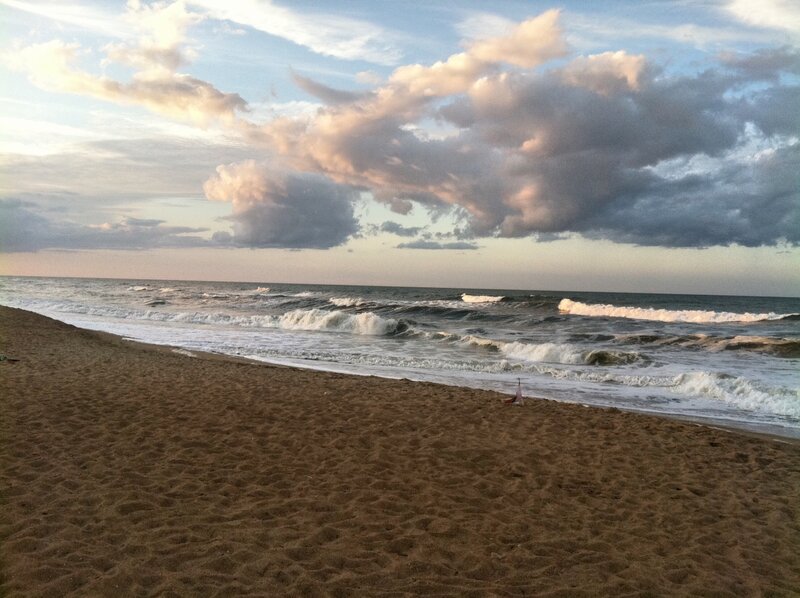 Beach with Waves — Brown, Dramatic
