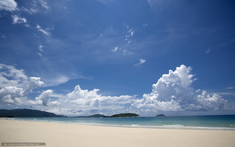 Beach with White Sand