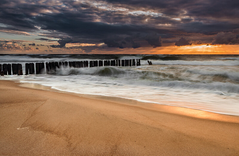 Beach with Wooden Groynes
