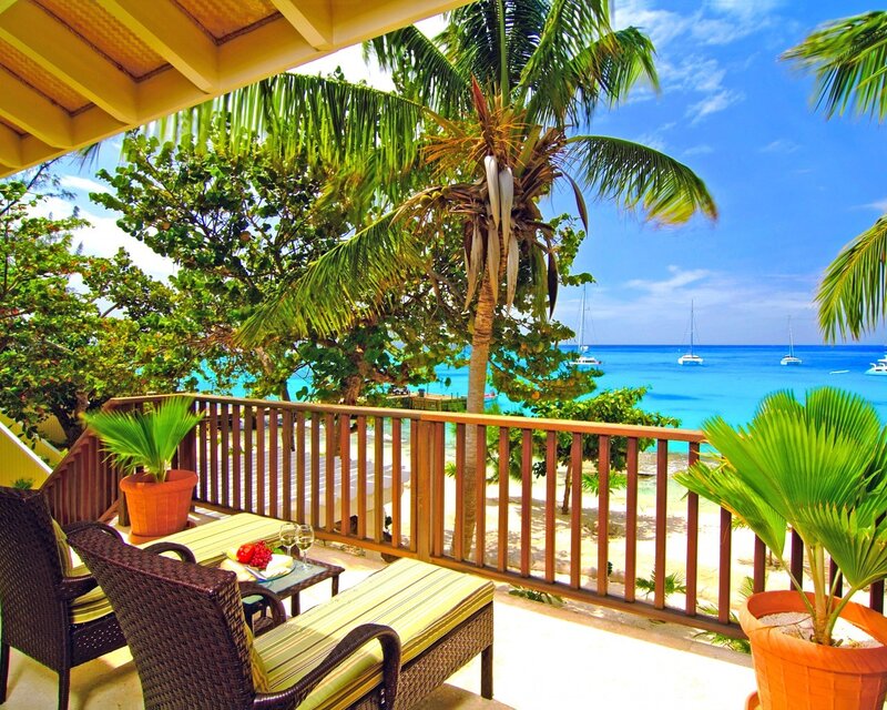 Beachfront balcony with ocean view