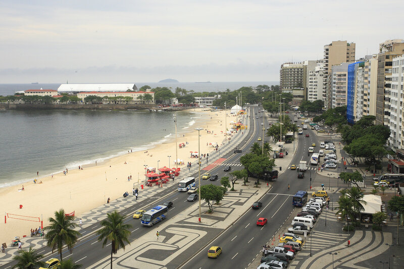 Beachfront city view