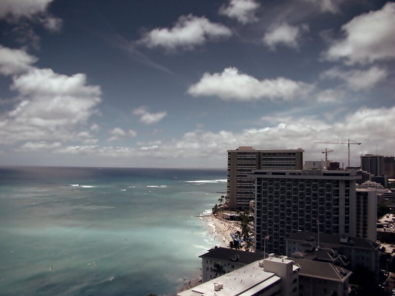 beachfront city view