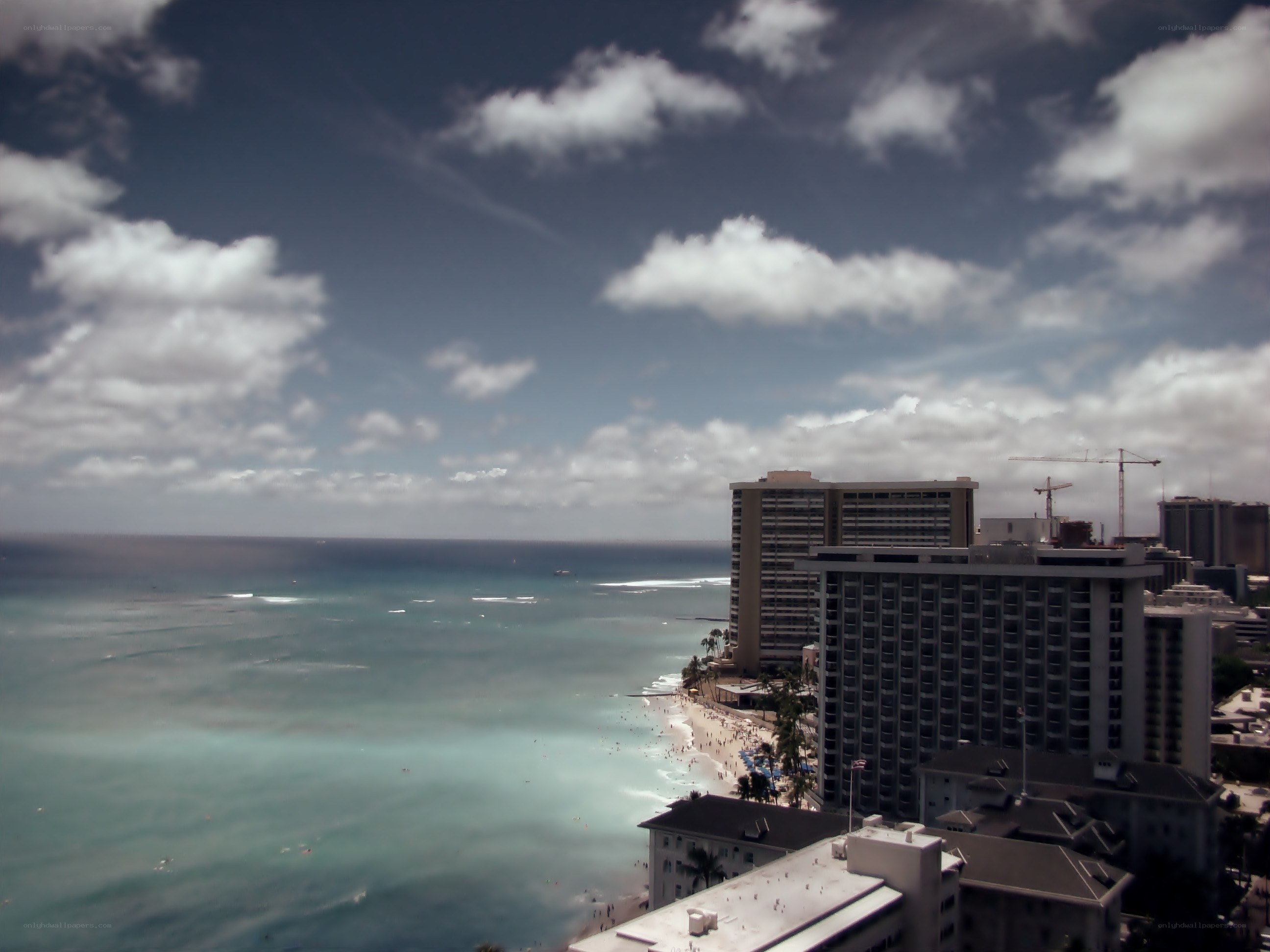 beachfront city view