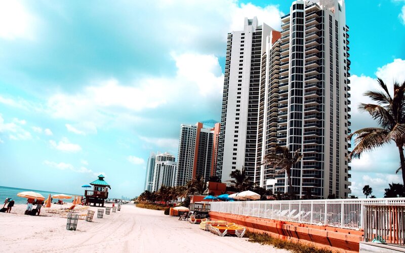 Beachfront high-rises in Miami