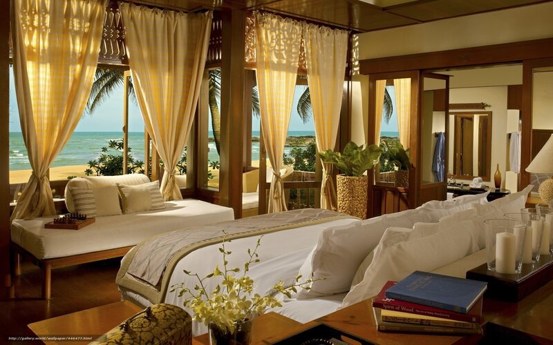 Beachfront hotel room with ocean view