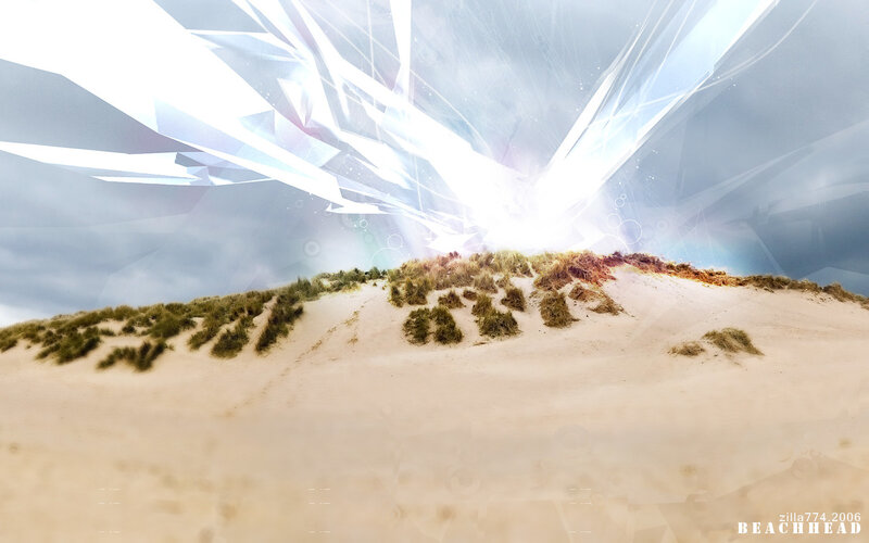 Beachhead with light burst