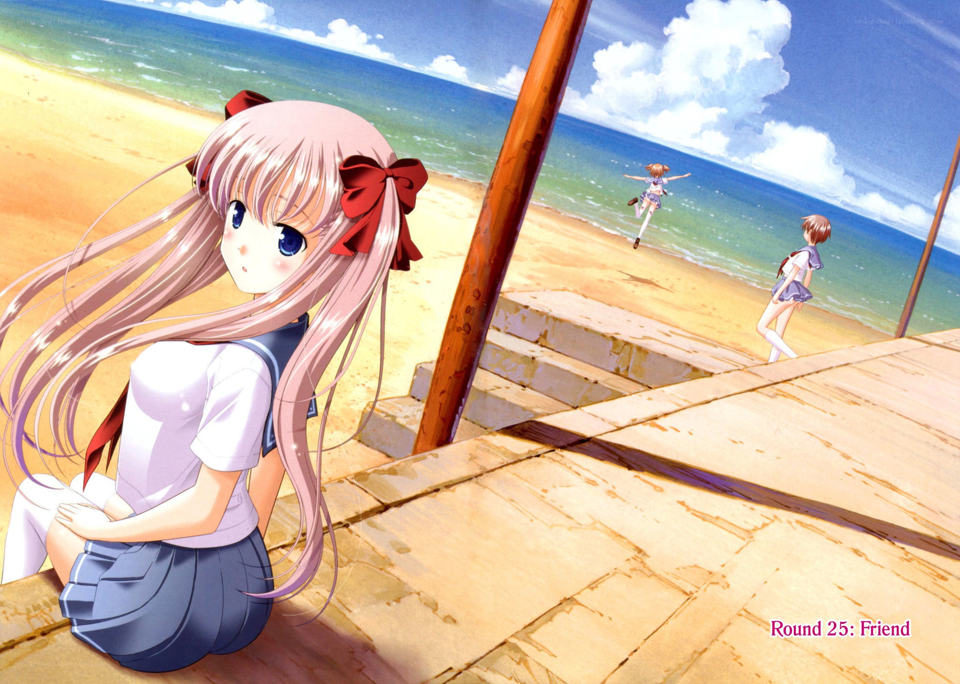 Beachside anime scene
