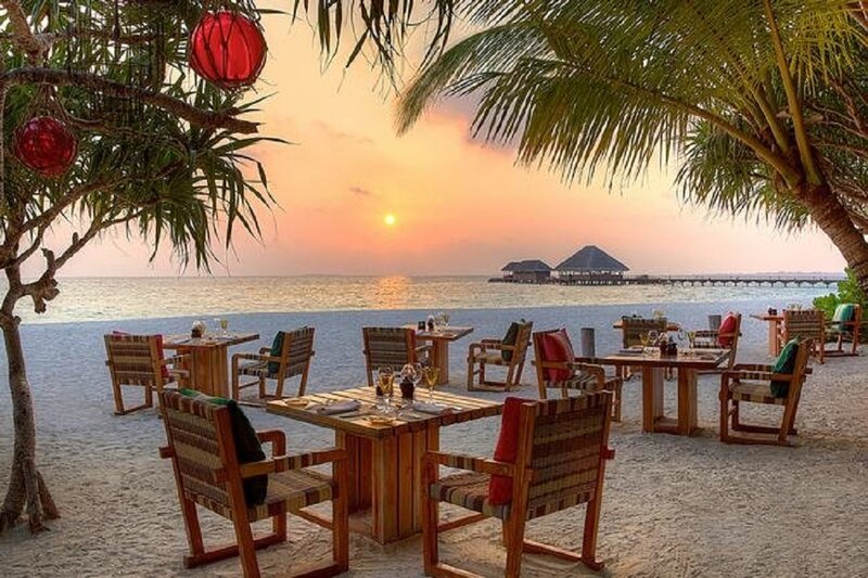 Beachside Dining Tables — Orange, Serene, Sunset