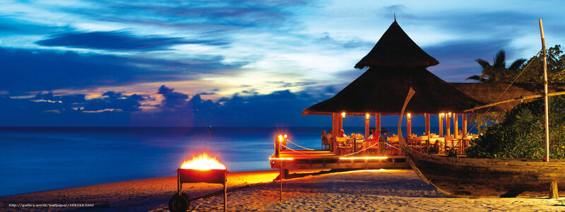 Beachside dinner at dusk