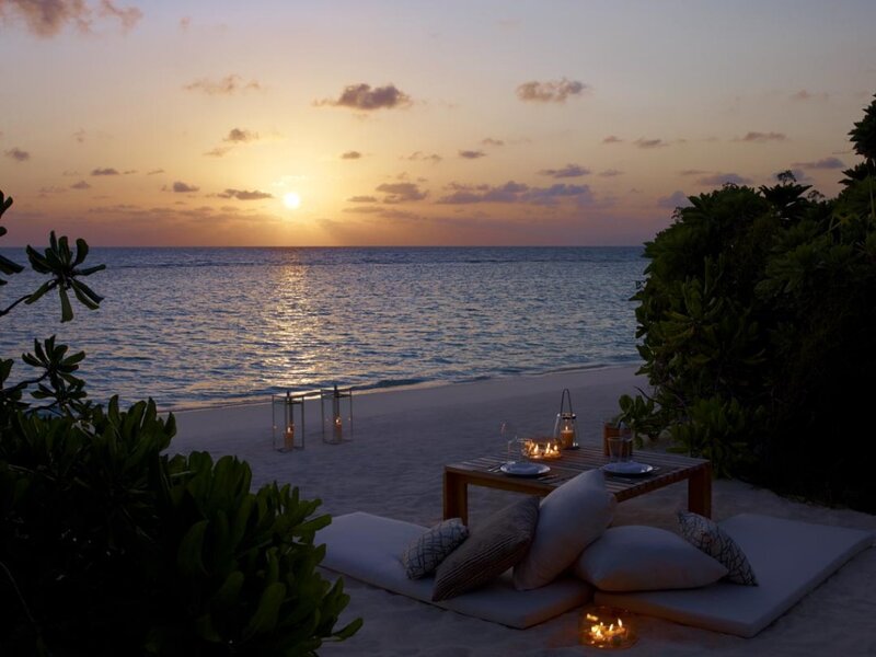 Beachside Dinner Setup — Orange