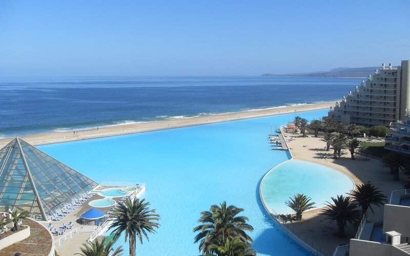 Beachside resort with large pool