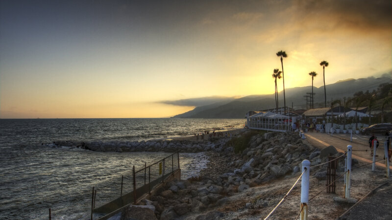 Beachside Restaurant at Sunset