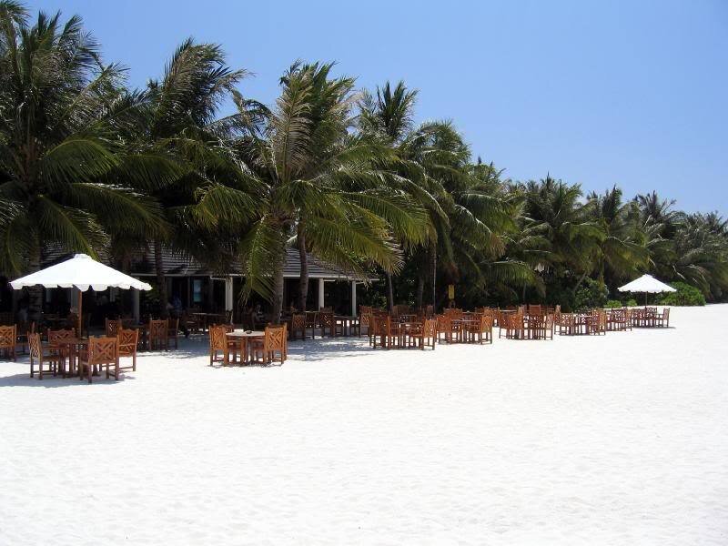Beachside Restaurant Seating — White