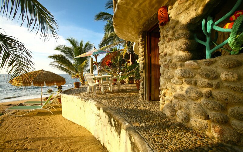 Beachside Stone Cottage — Brown