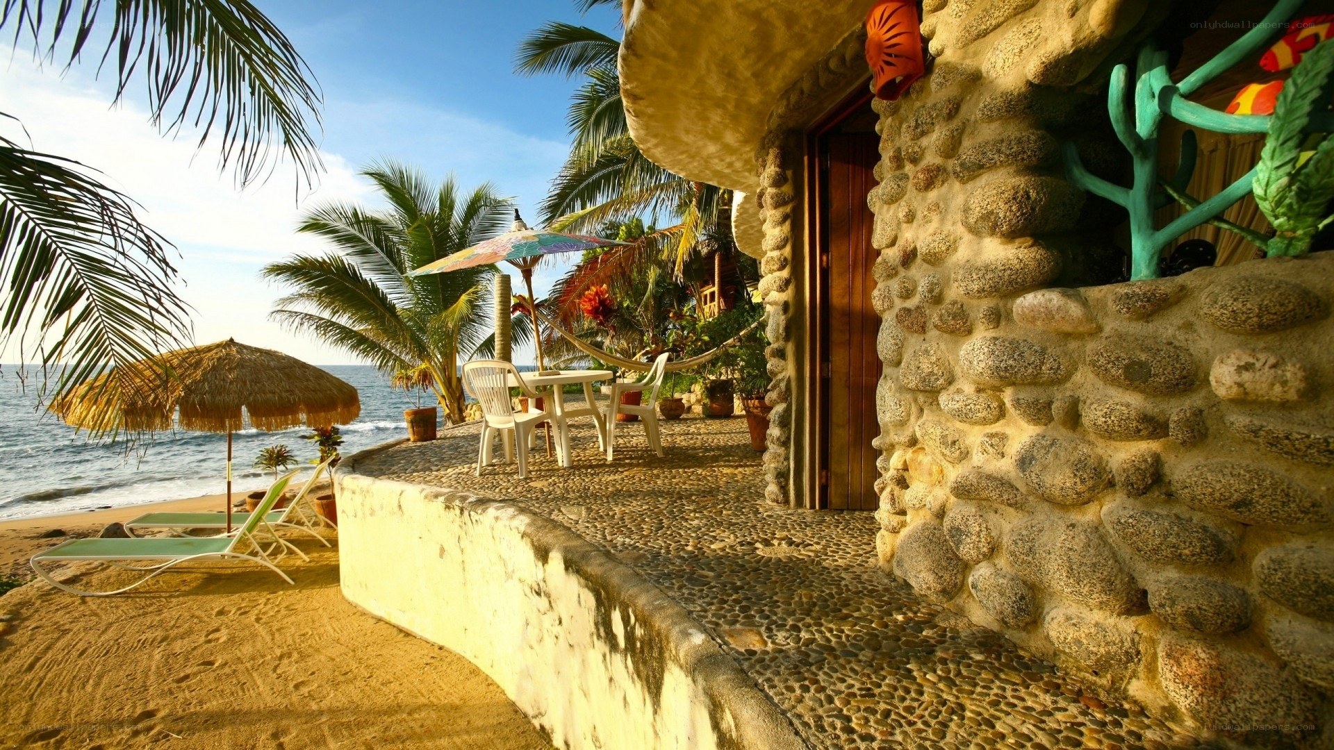 Beachside stone cottage