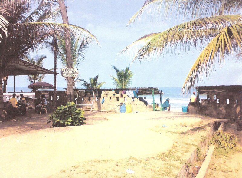 Beachside wooden structures
